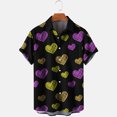 thumbnail image 1 of EGNMCR Chemise à Poche Simple Imprimée de la Saint-Valentin pour Homme, Chemise Décontractée Ample à Poche Imprimée, 1 of 4