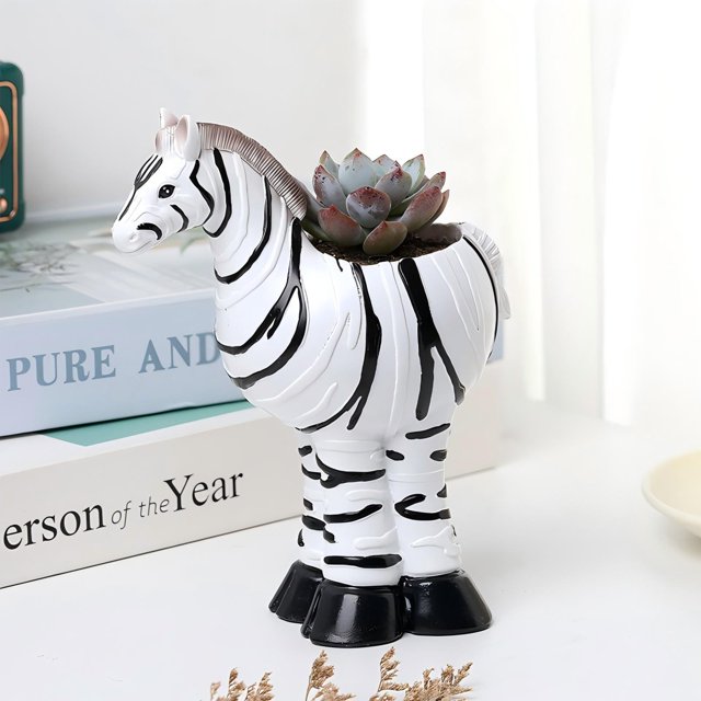 Pot de Fleurs Motif Pied Haut Unique Faon pour Décoration Intérieure