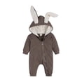 thumbnail image 1 of Grenouillère en Molleton pour Bébé, Chaude, Mignonne, avec Capuche en Forme de Lapin, pour Bébé de 0-2 Ans, Mode, Pyjama Grenouillère Automne et Hiver, 1 of 6