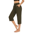 thumbnail image 1 of Meichang Pantalons Capri pour Femmes Yoga Capris avec Poches pour Femmes Printemps Été Capris Taille Haute Extensible Yoga Gym Pantalons Décontractés Raccourcis, 1 of 7