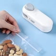 thumbnail image 1 of Czzoypi Mini Bag Sealer, Portable Food Sealer Machine for Snacks Storage, Handheld Plastic Bag Sealer Heat Sealing Tool, Battery-Powered Mini Sealer for Kitchen Pantry Travel Home Use, White, 1 of 6