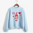 thumbnail image 2 of CEHVOM Femmes Mode Décontractée Imprimé Col Rond Ample Manches Longues Hauts Courts Blouse Chandails Sans Capuche Liquidation, 2 of 4