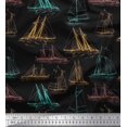 thumbnail image 1 of Soimoi Polyester Crepe Fabric Ship Ocean Decor Fabric Printed Yard 42 Inch Wide, 1 of 3