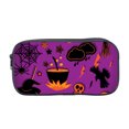 thumbnail image 1 of Large Capacity Pencil Case with Halloween Print, Cotton Fabric, Zipper Closure, 1 in Thick When Closed, Holds Up to 40 Pens, 1 of 4