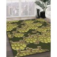 thumbnail image 3 of Ahgly Tapis d'Intérieur Lavable en Machine Carré Transitionnel Marron Chocolat, 3 Pieds Carré, 3 of 7