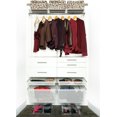 thumbnail image 1 of Reach-In Closet System Organizer, 48"W x 78"H x 16"D, Hanging Rod, Wood Drawers, Shelf and Gliding Baskets, White RS1047, 1 of 8