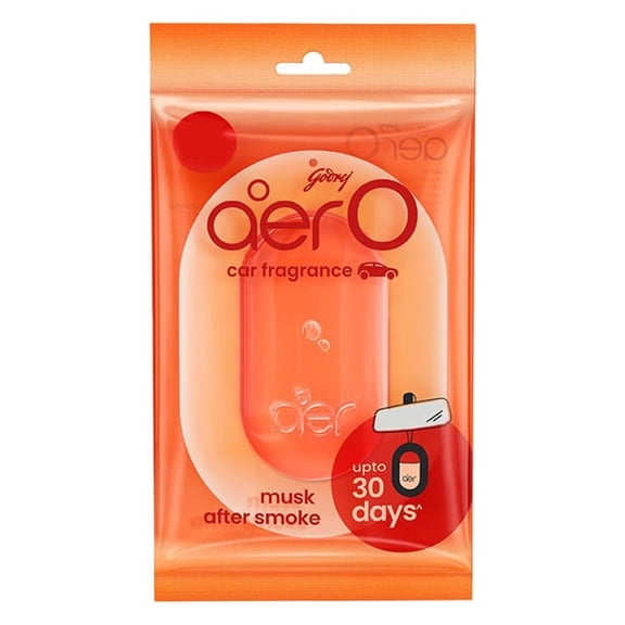 Godrej Aer-O Musk After Smoke Car Freshener Diffuseur, 7.5 g, Dure jusqu’à 30 jours, Désodorisant pour voitures