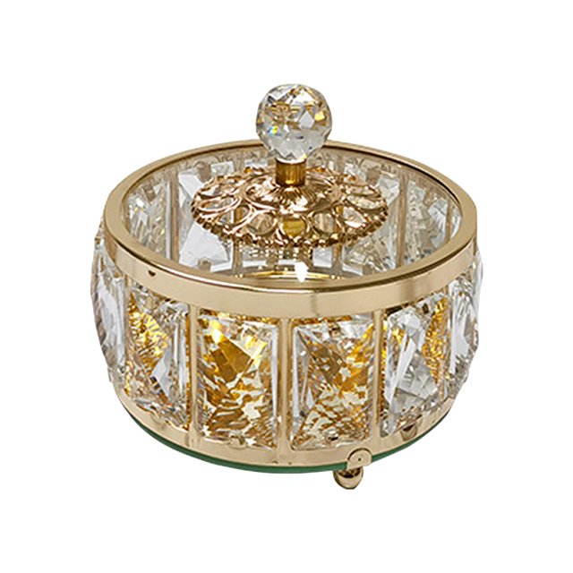 Glass Storage Jar with Lid Fruit Plate Tray with Lid Home Ornament Candy Storage S