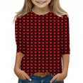 thumbnail image 1 of RXMEKW Chemise de Noël pour Garçons, Haut Imprimé à Manches 3/4 avec Encolure Ronde pour Enfants, 1 of 5