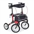 thumbnail image 3 of Comodità Tipo Marcheur Tout-Terrain, Déambulateur Extérieur avec Siège Extra Grand et Freins pour Adultes et Aînés, Pliage Facile, 4 Roues, Rouge Modena, 3 of 4