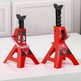 thumbnail image 1 of Estbridge  2 PCS Jack Stands  3 Ton Car Jack Stands Double Locking  Adjustable Height  for 1/10 RC Crawler Car (Red), 1 of 9