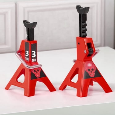 Estbridge 2 Pcs Supports de Prise 3 Tonnes Supports de Prise pour Voiture Double Verrouillage Hauteur Réglable pour Voiture RC Crawler 1/10 (Rouge)