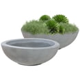 thumbnail image 1 of Sunnydaze Jardinière d'Extérieur en Polyrésine Résistante aux Intempéries à Double Paroi Percival - 20,75 Pouces - Gris - Lot de 2, 1 of 10