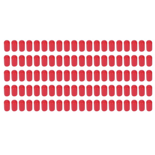 Pipe Fitting End , Screw Protector Set Red PVC 100PCS Elasticity Replacement Parts For Cylinder Valve Flange 6mm,7mm,8mm,9mm