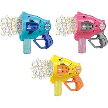 Tradeopia Pistolet à Bulles pour Enfants, Machine à Bulles Automatique à 57 Trous, Souffleur de Bulles Rechargeable pour Jouer Dehors