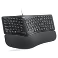 thumbnail image 1 of Nulea RT05C Wired Ergonomic Keyboard, Split Keyboard with Cushioned Wrist Rest, Adjustable Tilt Legs, Plug and Play, USB Corded, Compatible with Windows/Mac, 1 of 1
