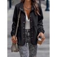 thumbnail image 2 of REDHOTYPE Women's Button Long Sleeve Brushed Jacket Coats with Pockets, 2 of 4