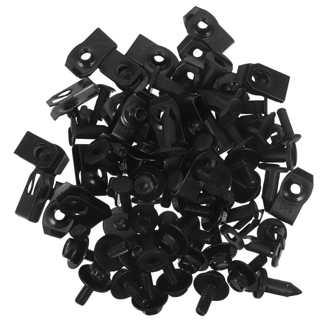 SHISUYAN Universal Engine Under Cover Splash Shield Guard Body Bolts Screws Bumper Clips Extruded U-Nuts Kit for Automotive Hardware Car Parts
