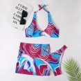 thumbnail image 5 of CEHVOM Ladies Three-piece Bikini Three-piece Short Skirt With Chest Pad Without Underwire, 5 of 5