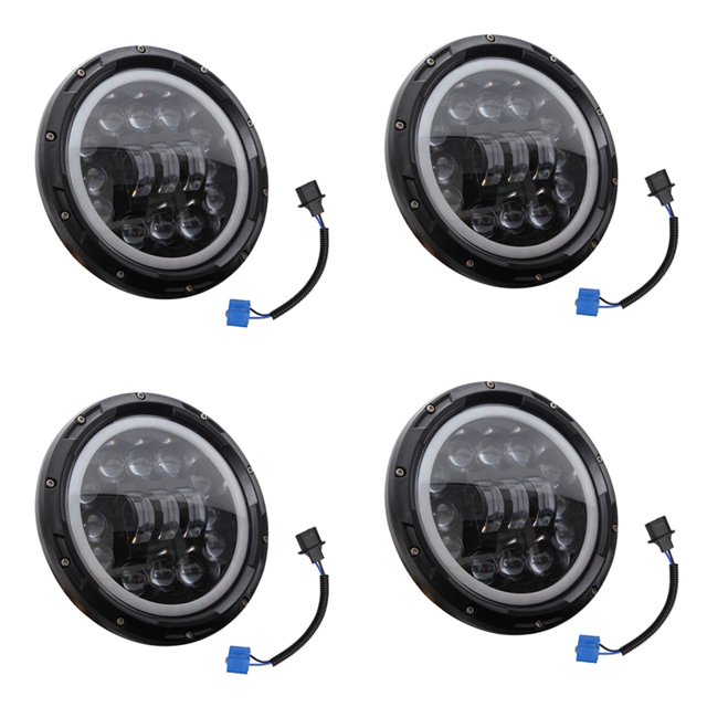 4X H4 400W 7Inch LED Head Light Lamp with for Niva Urban Samurai for Wrangler Off Road