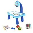 thumbnail image 2 of ziyahi Child Learning Desk with Smart Projector Light Music Kids Projection Drawing Painting Toy Table, Blue, 2 of 9