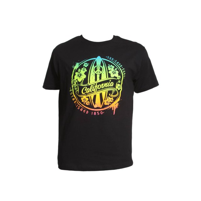 T-Shirts à Manches Courtes pour Hommes California Pride - Planche de Surf Cali - 2X-grand