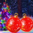thumbnail image 3 of 60cm Inflatable Christmas Ball with Light Glow Giant Atmosphere Ball Home Garden, 3 of 8