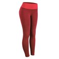 thumbnail image 2 of Pantalons de Yoga pour Femmes Leggings de Contrôle de Levage Texturés Rouge TG, 2 of 8