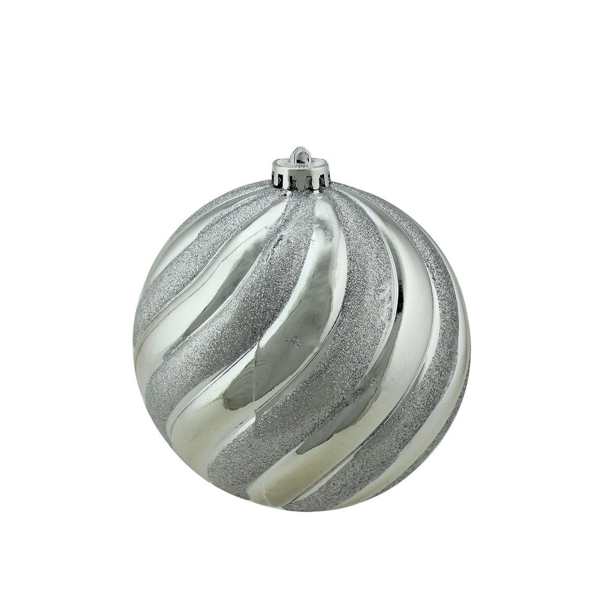 Boule de Noël Argentée Incassable 2-Finition 5.5 Pouces (140mm)