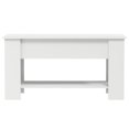 thumbnail image 2 of vidaXL Coffee Table White 101x49x52 cm Engineered Wood, 2 of 5