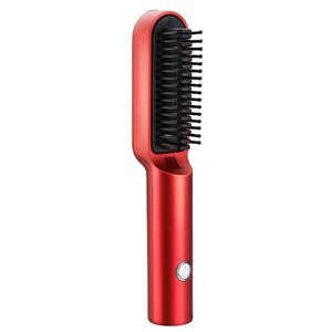Yeacher USB Cordless Hair Straightener Comb Ceramic Hair Straightener Brush Travel Portable Chargeable Hair Curler