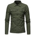 thumbnail image 1 of Birdeem Mens Lapel Slimfit Solid Color Pocket Button Long Sleeve Jacket, 1 of 4