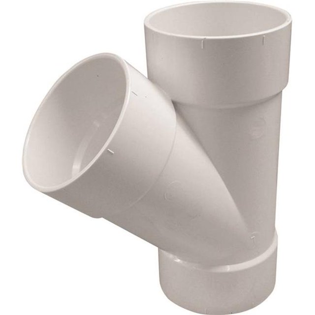 Ipex USA Canplas 6232110 PVC S&D 45 deg Hub Wye - 4 in.