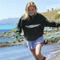 thumbnail image 2 of Women Contrast Fish Sweater Long Sleeve Crew Neck Ribbed Knit Pullover Sweaters Fall Casual Tops Dark Green S, 2 of 3