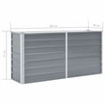 thumbnail image 4 of vidaXL Garden Raised Bed Galvanised Steel 160x40x77 cm Grey, 4 of 4