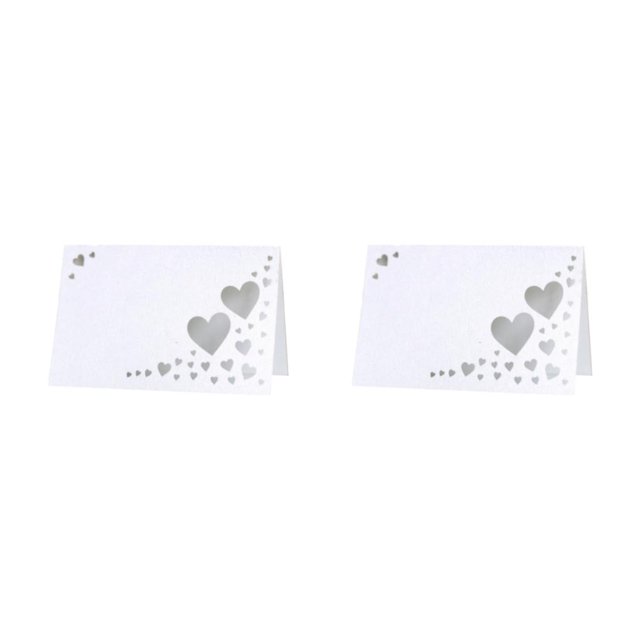 Maytalsory 1/2/3/5 50pack/lot Add Touch Of Class With Wedding Elegant Name Cards Smooth Surface white 2PCS