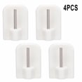 thumbnail image 1 of 4/8/12Pcs Curtain Hooks Self-Adhesive Hooks Curtain Rod Hook Bracket White, 1 of 8