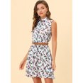 thumbnail image 2 of INSPIRE CHIC Junior's Printed Half Placket Above Knee Sleeveless Dress, 2 of 6
