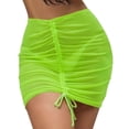 thumbnail image 1 of 2025 Sheer Cover Up Ruffle String Bikini Drawstring Cover Wraps Skirt Bikini Beach Skirt Beach for Bikini Razors Swimwear Cover Up Skirt Women Mesh Shiny Bikini Wrap Trim Ups Bikinis, 1 of 8