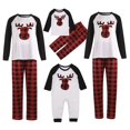 thumbnail image 1 of POINTERTECK Matching Family Christmas Pajamas Set  Raglan Bear Printe Top Plaid Pants Set Sleepwear, 1 of 7