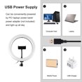 thumbnail image 4 of Amdohai Anneau Lumineux RVB 26 Cm/10 Pouces, Lumière de Remplissage LED, Intensité Réglable, Alimenté par USB, avec Trépied de Bureau, Support Lumineux en Métal, Doubles Supports pour Téléphone, Déclencheur à Distance, Télécommande pour Diffusion en Direct, Vidéo en Ligne, Selfie m, 4 of 7