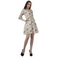 thumbnail image 4 of Moomaya Robe Courte à Cordon Imprimée en Poly-Crêpe Grande Taille Robes Chemise pour Femmes, 4 of 4