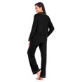 thumbnail image 5 of Ensemble de Pyjama pour Femme à Manches Longues, Vêtement de Nuit Boutonné, Ensemble de Pyjama Doux, 5 of 5