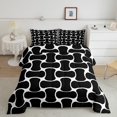thumbnail image 1 of Erosebridal Contemporary Geometric Bedding King Comforter Set, Abstract Black White Down Comforter Microfiber 3 Pieces, 1 of 8
