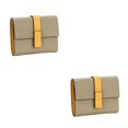 thumbnail image 1 of pitrice Leather Women Purse Rectangular Trifold for Zipper Hasp Stylish Card Holder Photo Folder Wallet Notecase Birthday Gift Grey 2Set, 1 of 6