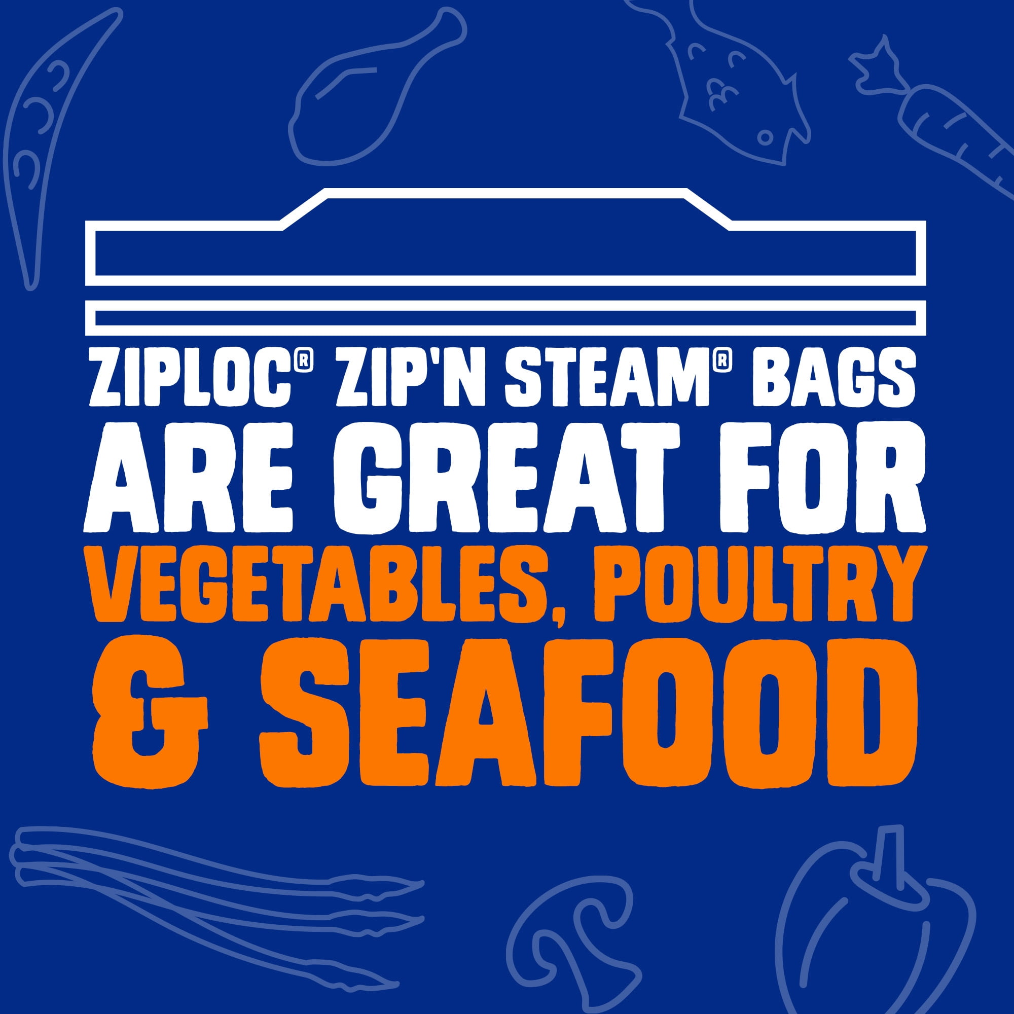 Ziploc® Zip n' Steam Food Steamer Bags, 10 Bags