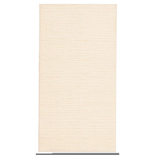 ECARPET Intérieur/extérieur pour Balcon, Patio et Jardin Yeta Tapis Ivoire, Rectangulaire avec texture Côtelée Horizontale Subtile en Ivoire Neutre, Conçu pour la Durabilité et la Résistance à la Décoloration, Idéal pour une Utilisation Intérieure et Extérieure Incluant patios et Balcons.