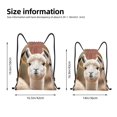 thumbnail image 2 of Xecao Cute Alpaca in Daze Pattern Sports Drawstring Backpack - String Swim Gym Bag with Wet Proof Pocket for Women&Men-Medium, 2 of 6