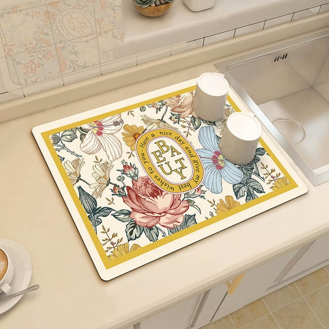 Sentmoon Wal-mart Deals Draining Mat, Soft Tabletop Drying Pad, Water Absorption Pad For Home Kitchen Countertop Up to 50% Off