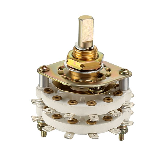 Unique Bargains 2P8T 2 Pole 8 Position 2 Deck Band Channel Rotary Switch Selector